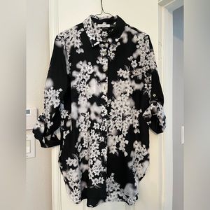 EUC Calvin Klein sheer floral tunic
